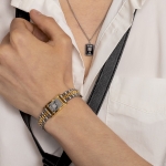 [NCT PICK] GRAM SILVER BAR WATCH BRACELET_Combi