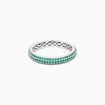 BB MICRO FULL PAVE ETERNITY RING_GREEN