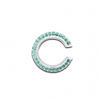 BB MICRO FULL PAVE EAR CUFF_GREEN