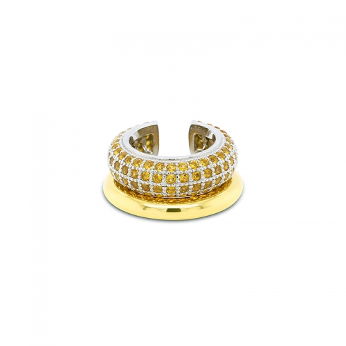 BB MICRO FULL PAVE EAR CUFF_YELLOW