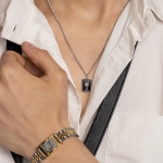 [NCT/ENHYPEN/P1Harmony PICK] GRAM SILVER BAR NECKLACE