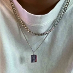 [NCT/ENHYPEN/P1Harmony PICK] GRAM SILVER BAR NECKLACE