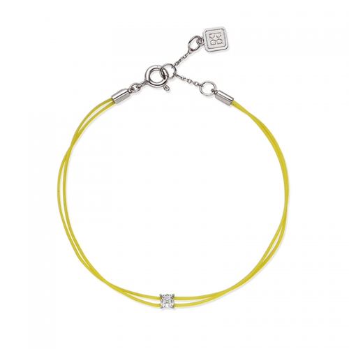 [원슈타인 PICK] LA LIGNE ASSCHER FIL BRACELET YELLOW