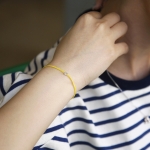 [원슈타인 PICK] LA LIGNE ASSCHER FIL BRACELET YELLOW