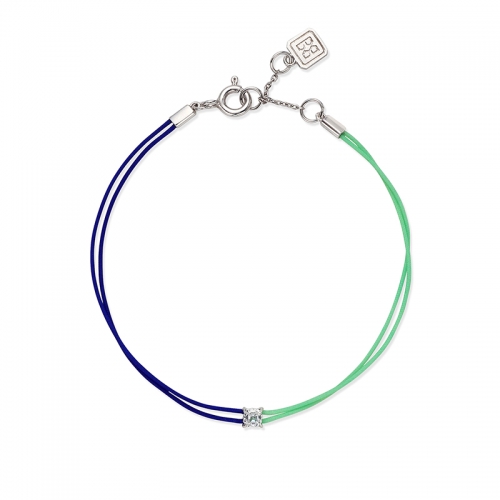 [원슈타인 PICK] LA LIGNE ASSCHER FIL BRACELET BLUE APPLE