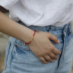 LA LIGNE SINGLE STRING BRACELET RED