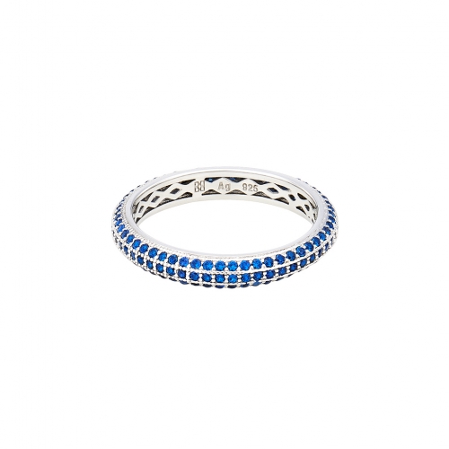 BB MICRO FULL PAVE ETERNITY RING_BLUE