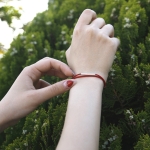 LA LIGNE DOUBLE STRING BRACELET RED