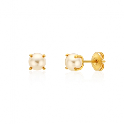 BB PEARL LIGHT GOLD EARRINGS