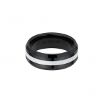 LA LIGNE BLACK WHITE CERAMIC RING