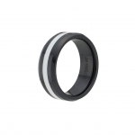 LA LIGNE BLACK WHITE CERAMIC RING