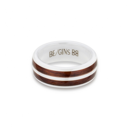 LA LIGNE WOOD CERAMIC RING