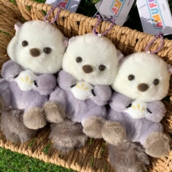 어뮤즈 미니 해달인형 키링 조개든 라이짱 9cm