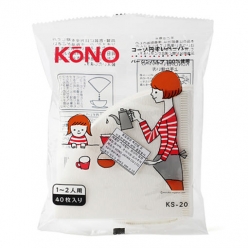 고노 커피필터 핸드드립 필터 화이트 1-2인용 40매입 KS20