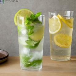 도요사사키 레트로 얇은 맥주잔 유리컵 주류컵 265ml