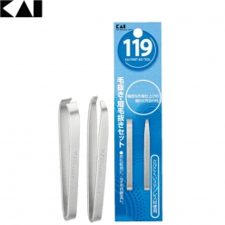카이 119 쪽집게 솜털 눈썹 족집게 핀셋 2P