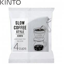 킨토 SCS 슬로우 커피 코튼 페이퍼 필터 60매 종이필터 여과지 4컵