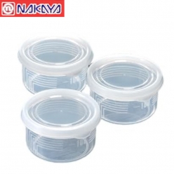 나카야 원형 밀폐용기 반찬통 냉장고 보관용기 3P 180ml