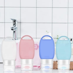 휴대용 샴푸통 실리콘 고리공병 여행용 소분통 튜브용기 소분 멀티컬러 40ml 4P