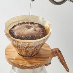 하리오 V60 커피 드리퍼 드립퍼 올리브우드 1-2인용 VDGR-01-OV