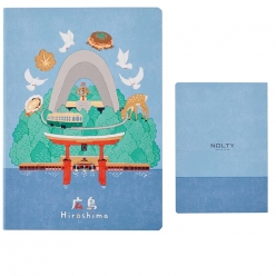 놀티 일본 도시 다이어리 2025년 메모 블록 플래너 A6 히로시마