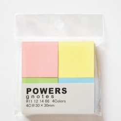 파워스 지노트 사각 미니 점착 메모지 포스트잇 파스텔 세트