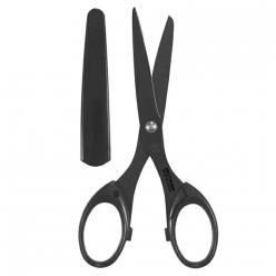 쿠츠와 니토하 안전가위 사무용 가위 캡 포함 블랙