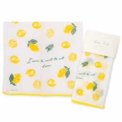 코지 나일론 저자극 샤워타올 목욕타올 레몬