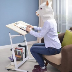 키즈맘 이동식 테이블 소파 사이드 테이블 침대 침실 쇼파 보조책상 각도조절 60x40cm