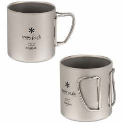 스노우피크 티탄 더블 머그컵 캠핑컵 450ml
