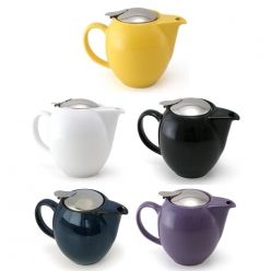 제로재팬 도자기 티포트 라운드 티팟 필터 차거름망 주전자 450ml