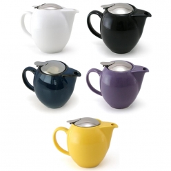 제로재팬 도자기 티포트 라운드 티팟 필터 차거름망 주전자 350ml