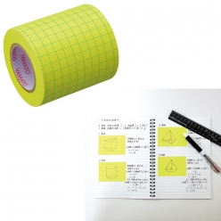 야마토 그리드 모눈 메모롤 접착 메모지 방안레몬 리필 50mm