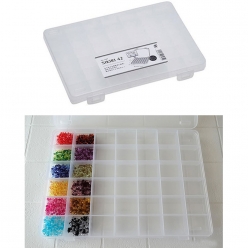 야마다 다용도 칸막이 투명 소품 정리함 42칸 보관함