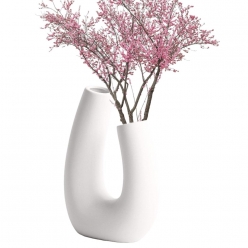 키즈맘 오브제 세라믹 화병 꽃 도자기 유리 꽃병 인테리어 U쉐이프