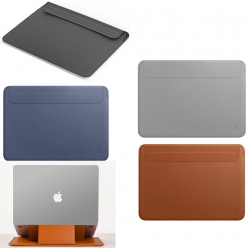 wiwu 위우 노트북 파우치 맥북 가죽 스탠드 랩탑 슬리브 케이스 스킨프로 3세대
