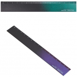 러다이트 편광 그라데이션 스틸자 눈금자 15cm