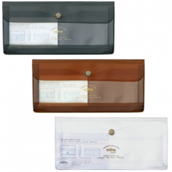 nahe 투명 PVC 미니 파우치 여행지갑 동전지갑 와이드