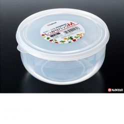 나카야 밀폐용기M 냉장고 정리용기 플라스틱 반찬통 1.3L