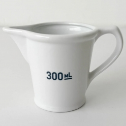 덜튼 화이트 도자기 쿠킹저그 손잡이계량컵 베이킹계량컵 300ml