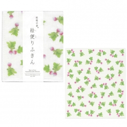 마루야마 프린트 키친크로스 일본 면행주 래디쉬 35x40cm
