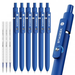 스테이지크 블루 젤볼펜 고급젤펜 세트 6개입 리필 3개포함 0.7mm