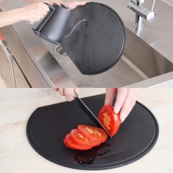 스미노 도마 일본 이하라기판 엘라스토머 반달도마 흠집방지 34cm
