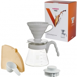 하리오 V60 페일그레이 에디션 핸드드립 커피서버 여과지 세트 VCSD-02-PGR