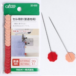 크로바 셀시침핀 튤립낙엽 고정핀 보통 원단용 납작핀 0.55mm