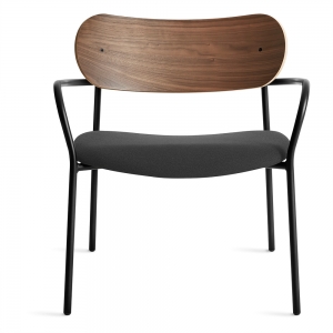 SidebySide Lounge Chair - Maharam Meld in Panda + Walnut