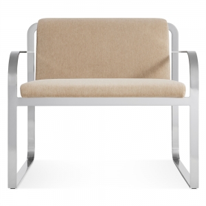 Skald Lounge Chair - Stone Velvet