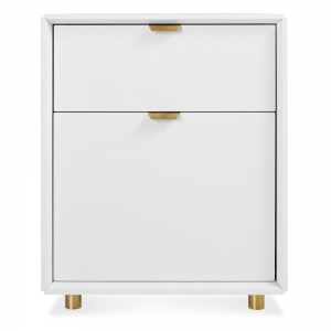 Dang File Pedestal - White on Oak