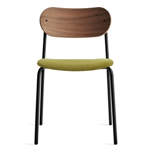 SidebySide Chair - Loden Velvet + Walnut