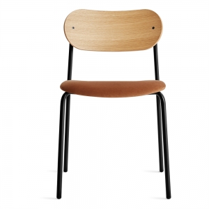 SidebySide Chair - Copper Velvet + White Oak
